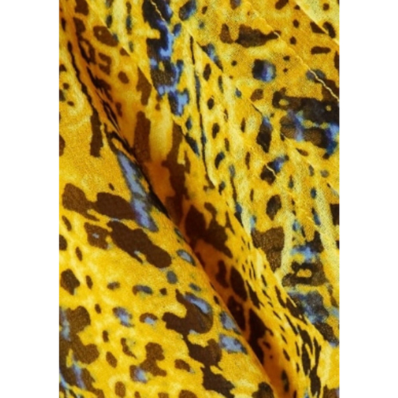 DVF Carter Yellow Snakeskin Belted Maxi Dress Medium - Picture 4 of 14